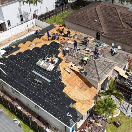 Photo of the finished roof posted by Sonia C. with their Google review
